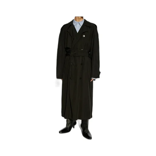 Belted Button-Up Trench Coat