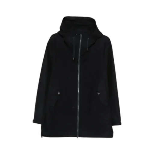 Hooded Zip-Front Coat