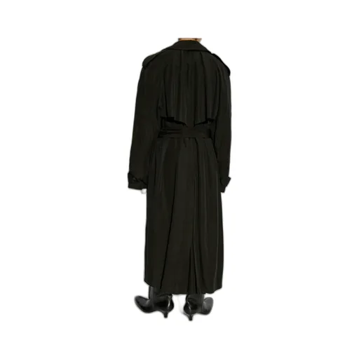 Belted Button-Up Trench Coat