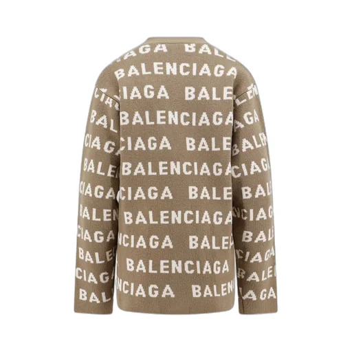 All-Over Logo Intarsia Buttoned Cardigan