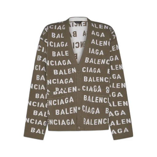 Logo Intarsia-Knit Cardigan