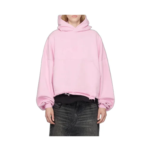 Logo Printed Destroyed Hoodie