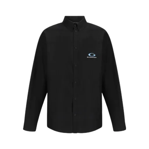 Logo Embroidered Long-Sleeved Shirt