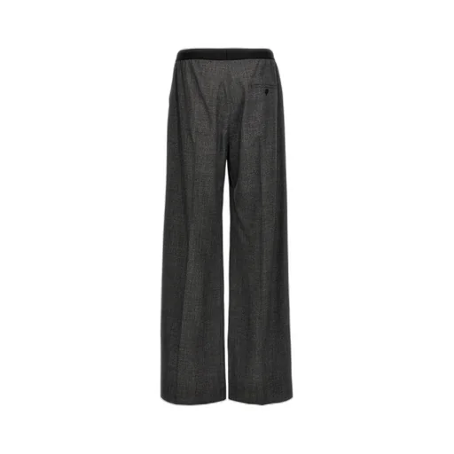 Checked Wide-Leg Pants