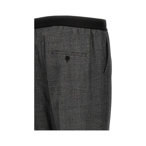 Checked Wide-Leg Pants