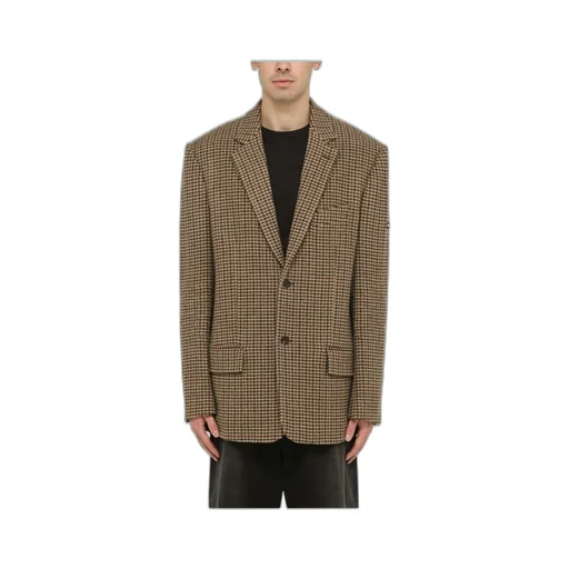Houndstooth Button-Up Jacket
