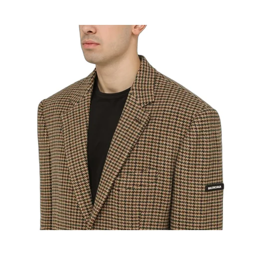 Houndstooth Button-Up Jacket