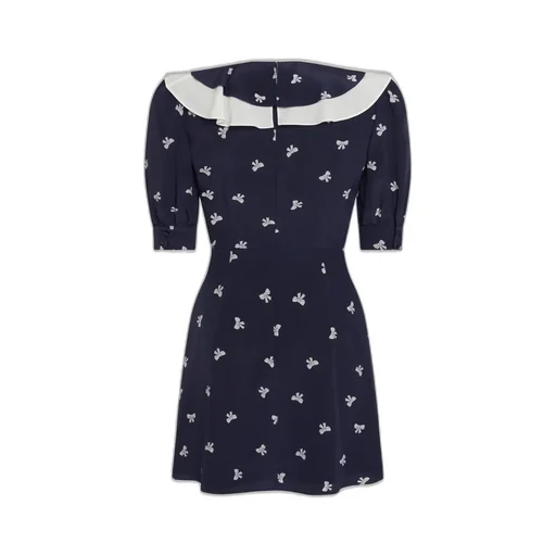 Bow-Print Mini Dress