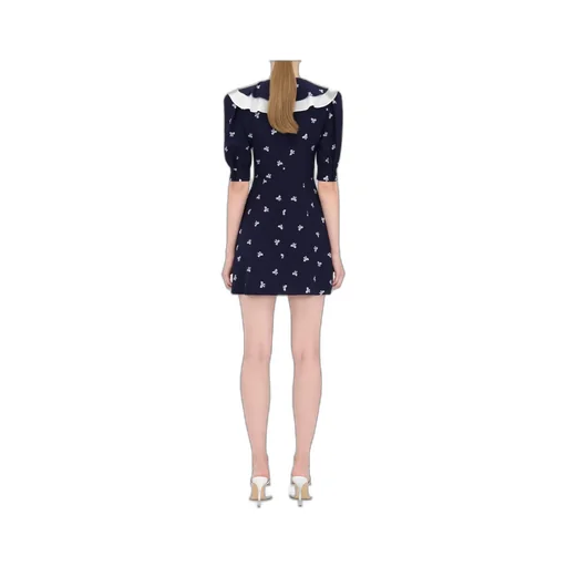 Bow-Print Mini Dress