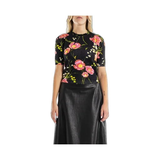 Floral-Print Knitted Top