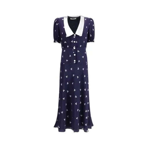 V-Neck Long-Sleeved Dress