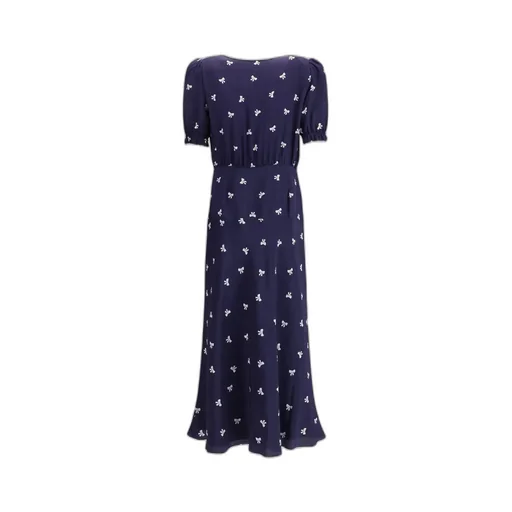 V-Neck Long-Sleeved Dress