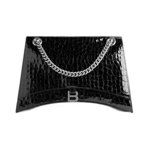 Crush Large Chain Bag Crocodile Embossed