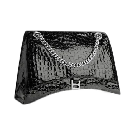 Crush Large Chain Bag Crocodile Embossed