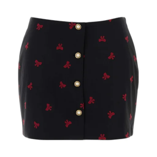 Bow Printed Mini Skirt