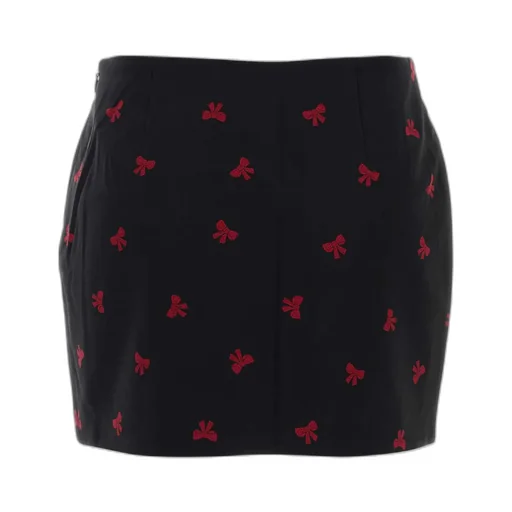 Bow Printed Mini Skirt