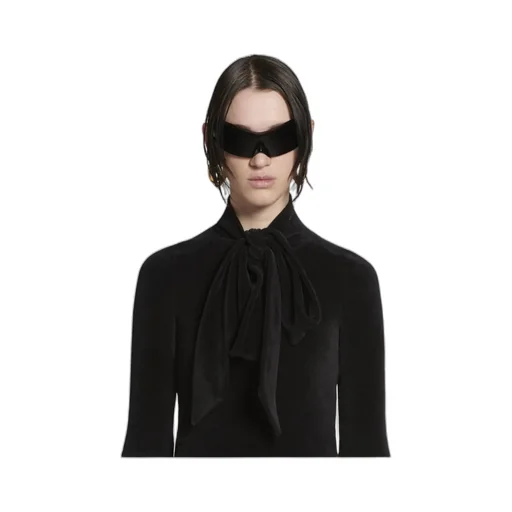 Turtleneck Scarf Fitted Top