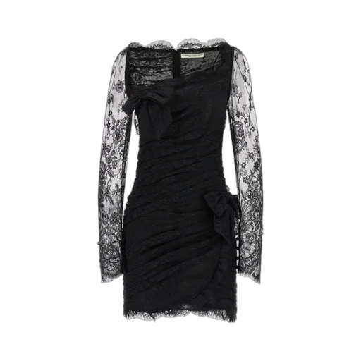 Lace Draped Mini Dress