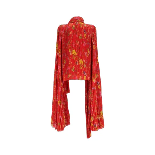 Lilies Scarf Pleated Blouse