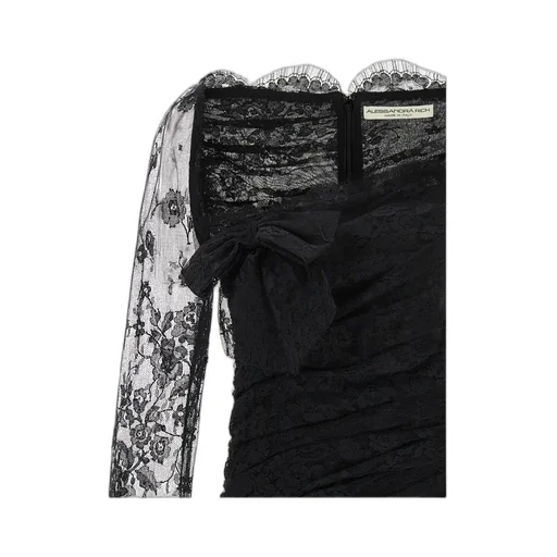 Lace Draped Mini Dress