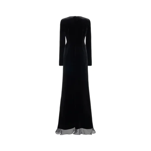 Velvet Dress With Ruching