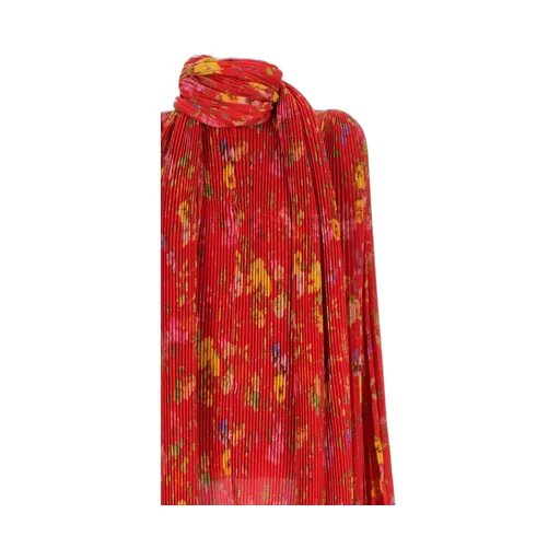 Lilies Scarf Pleated Blouse
