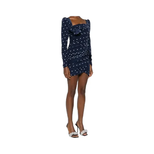 Polka-Dot Bow Mini Dress