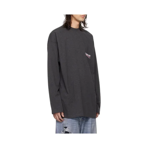 Logo Embroidered Long-Sleeve T-Shirt