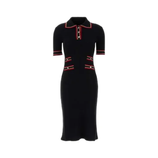 Short-Sleeved Knitted Dress