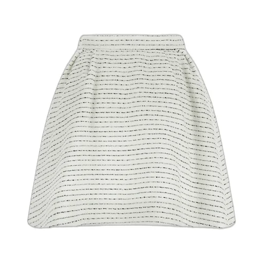 Tweed Pleated Mini Skirt