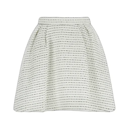 Tweed Pleated Mini Skirt