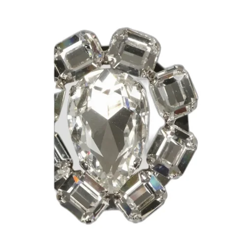 Crystal-Embellished Clip-On Earrings