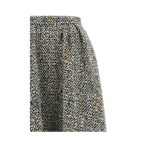 Embellished Tweed Midi Skirt