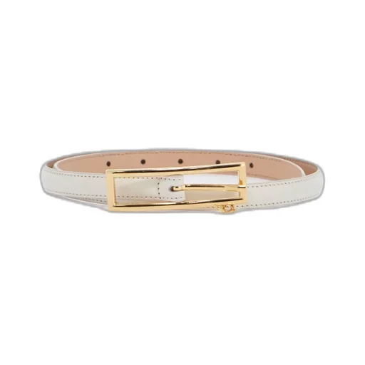 Logo Charm Buckle Slim Belt