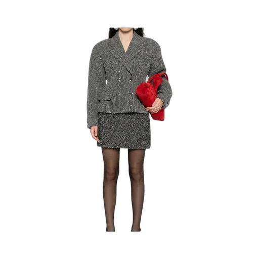 Sequin-Embellished Herringbone Jacket