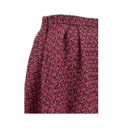 Sequin-Embellished Tweed Midi Skirt