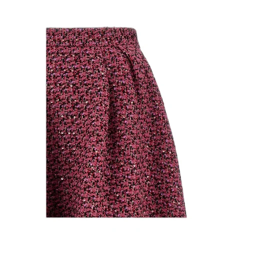 Sequin-Embellished Tweed Midi Skirt
