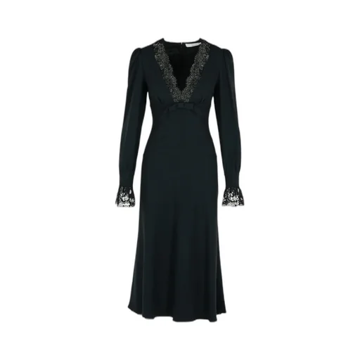 Long-Sleeved V-Neck Dress