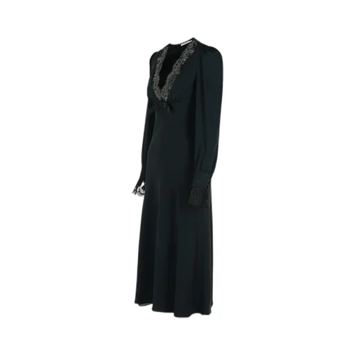 Long-Sleeved V-Neck Dress