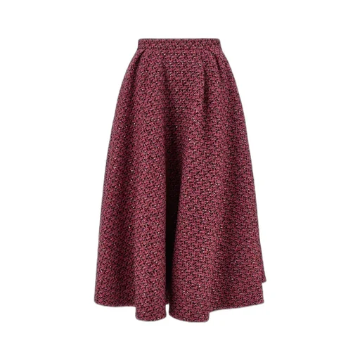 Sequin-Embellished Tweed Midi Skirt