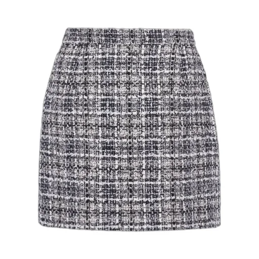 Plaid Lulex Tweed Mini Skirt