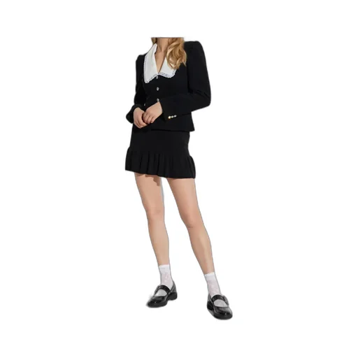 V-Neck Button Embellished Blazer