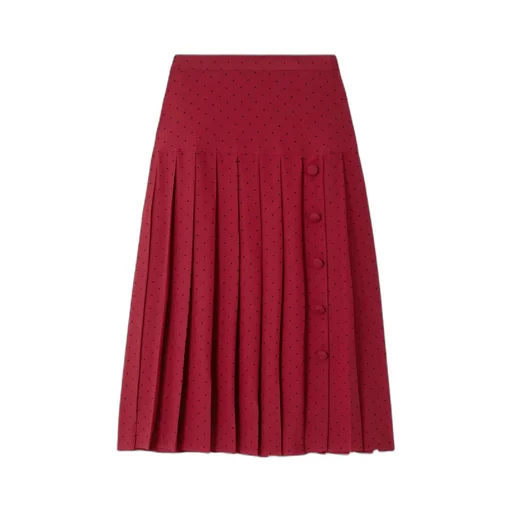 Polka-Dot Midi Skirt