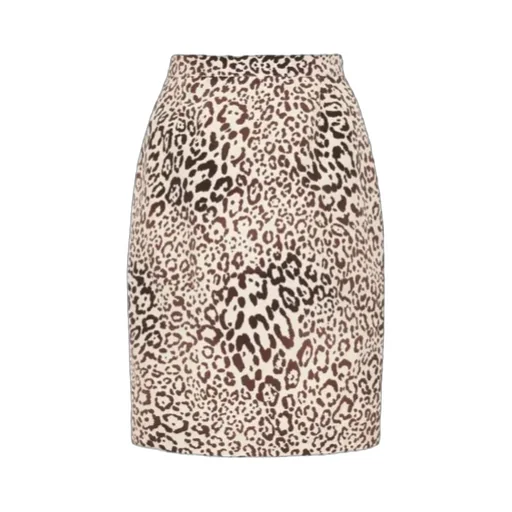 Leopard-Print Silk Mini Skirt