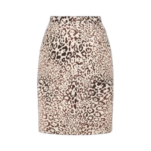 Leopard-Print Silk Mini Skirt