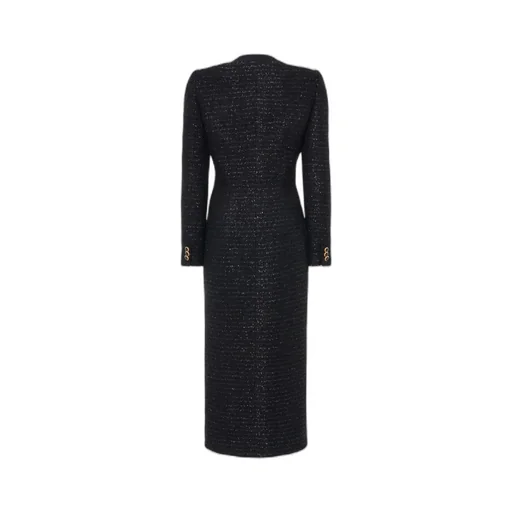 Jwl Buttoned Sequinned Tweed Dress