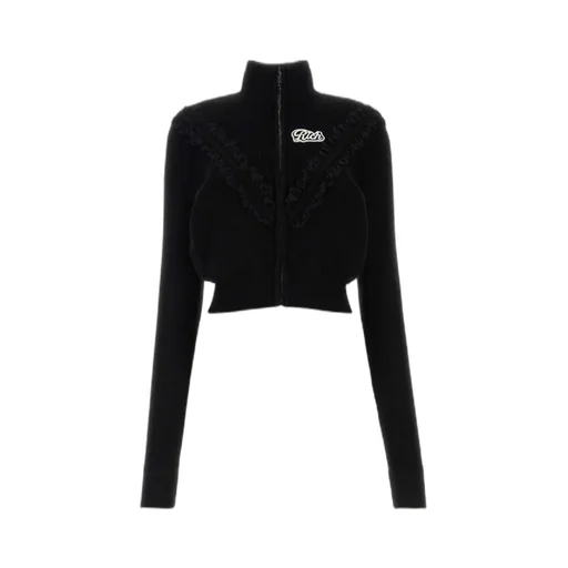 Zippered Knitted Cardigan