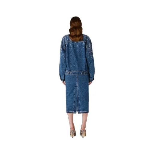Crystal-Embellished Denim Jacket