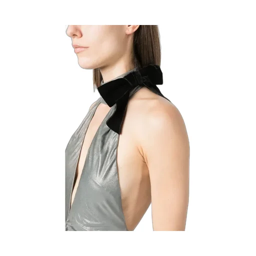 Halterneck Open-Back Maxi Dress