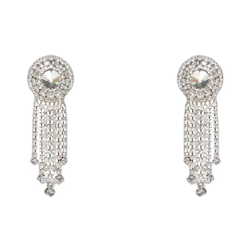 Embellished Dangle Clip-On Earrings